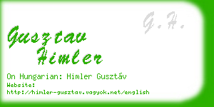 gusztav himler business card